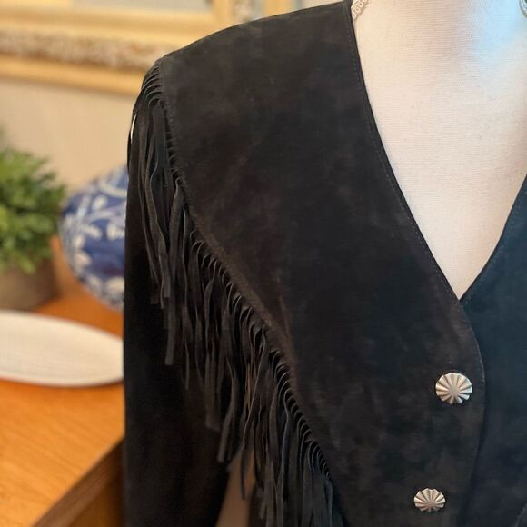 VINTAGE Cripple Creek leather fringe jacket - Picture 4 of 13